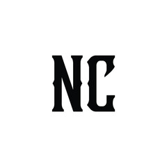 NC monogram logo design letter text name symbol monochrome logotype alphabet character simple logo