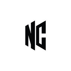 NC monogram logo design letter text name symbol monochrome logotype alphabet character simple logo