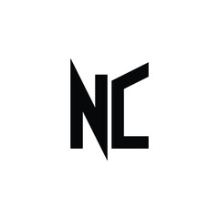 NC monogram logo design letter text name symbol monochrome logotype alphabet character simple logo