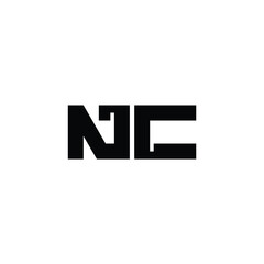 NC monogram logo design letter text name symbol monochrome logotype alphabet character simple logo