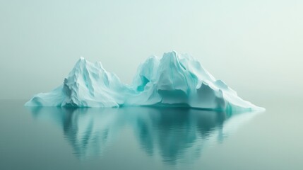 Obraz premium Serene Iceberg Floats in Calm Teal Water
