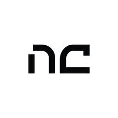 NC monogram logo design letter text name symbol monochrome logotype alphabet character simple logo