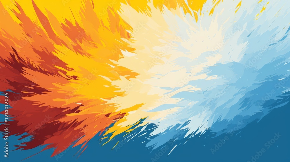 Poster dynamic bursts of color blending in vibrant visual expression. generative ai