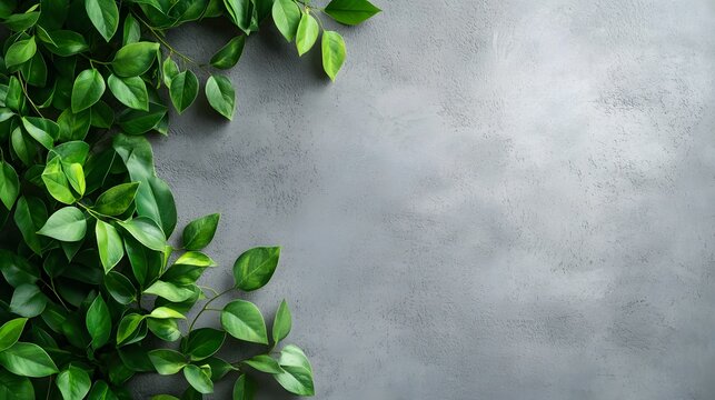 Lush green foliage with vibrant leaves in natural environment peaceful and serene background clean and minimalist design copy space for design or text  Concept of nature ecology sustainability