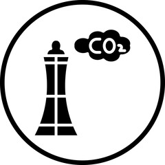 Carbon Dioxide icon style