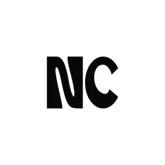 NC monogram logo design letter text name symbol monochrome logotype alphabet character simple logo