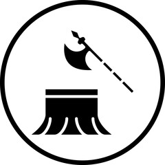 Fototapeta premium Deforestation icon style