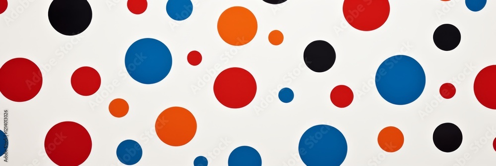 Poster colorful polka dotted pattern creating a playful atmosphere in modern design. generative ai