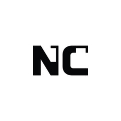 NC monogram logo design letter text name symbol monochrome logotype alphabet character simple logo