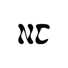 NC monogram logo design letter text name symbol monochrome logotype alphabet character simple logo
