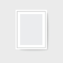 3d photo frame. picture frames for paintings or photographs hanging on a wall. mockup design. realistic picture frame. picture framing mat with wide borders shadow