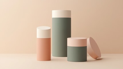 Cylindrical Containers Arranged in Modern Design