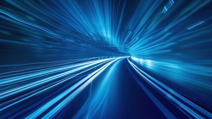 Blurred Lights in Tunnel