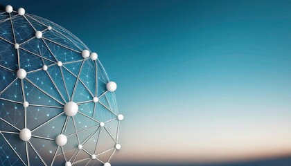 Minimalist Design with Interconnected Shapes Symbolizing Global Unity