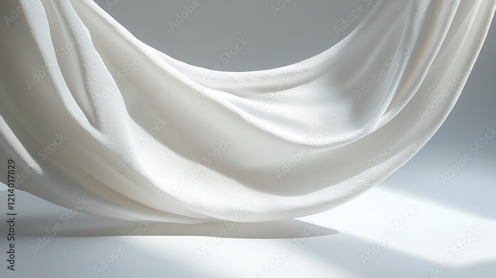 Aufkleber light shadows on textured fabric with abstract patterns and soft flow