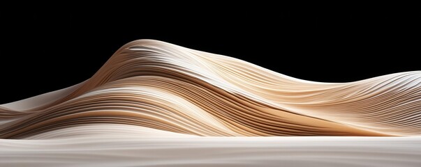 Abstract waves in soft tones create a serene visual experience.