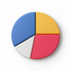 Fototapeta premium 3D Pie chart infographics presentation. Colorful pie chart representing data analysis and business statistics.