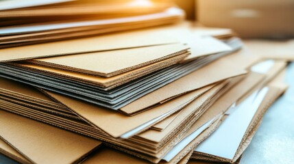 Artistic Cardboard Textures in Natural Light