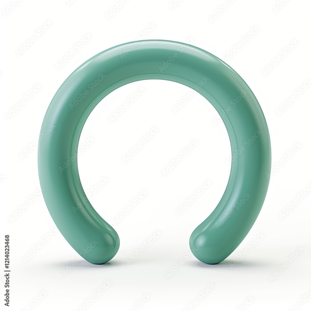 Poster a smooth, curved object resembling a stylized letter or design element. isolated on white background