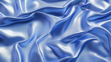 Obraz premium Draped Blue Silk Fabric Soft Texture Background