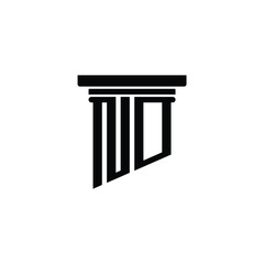 ND monogram logo design letter text name symbol monochrome logotype alphabet character simple logo