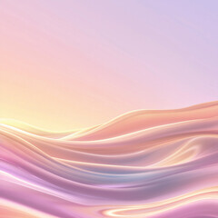 Abstract Pastel Gradient Waves With Sunset Light