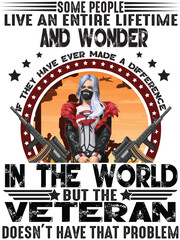 Inspiring Veteran T-Shirt Design Featuring a Female Soldier