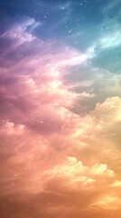 Abstract Pastel Gradient Waves With Sunset Light