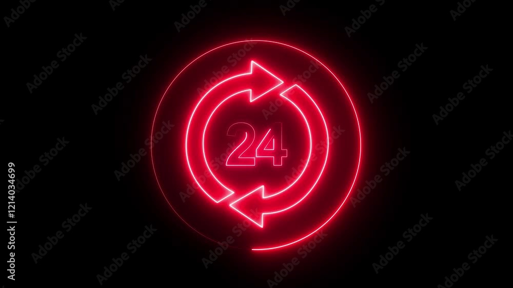 Aufkleber clock counting down 24 hour day fast speed. clock with moving arrows. analog watch icon concept anim