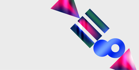 Triangles, circles, squares, rectangles design. Vector Illustration For Wallpaper, Banner, Background, Card, Book Illustration, landing page