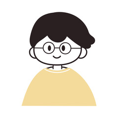 メガネをかけた男性のイラスト