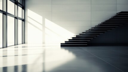 Obraz premium Modern Art Space with Light Reflection and Surfaces