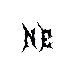 NE monogram logo design letter text name symbol monochrome logotype alphabet character simple logo
