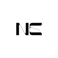 NE monogram logo design letter text name symbol monochrome logotype alphabet character simple logo