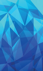 Abstract blue low poly geometric triangle pattern wallpaper