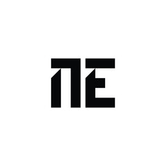 NE monogram logo design letter text name symbol monochrome logotype alphabet character simple logo