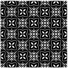 Seamless pattern with repeating abstract shapes.Black and white texture.Design element for prints, decoration, cover, textile,wallpaper, background, wrapping paper, clothing, fabric, package, cards.