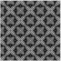 Seamless pattern with repeating abstract shapes.Black and white texture.Design element for prints, decoration, cover, textile,wallpaper, background, wrapping paper, clothing, fabric, package, cards.
