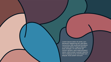 ABSTRACT BACKGROUND HAND DRAWN SHAPES PASTEL COLORFUL FLAT DESIGN VECTOR TEMPLATE GOOD FOR MODERN BUSINESS PRESENTATION, POSTER, COVER DESIGN 