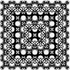 Seamless pattern with repeating abstract shapes.Black and white texture.Design element for prints, decoration, cover, textile,wallpaper, background, wrapping paper, clothing, fabric, package, cards.