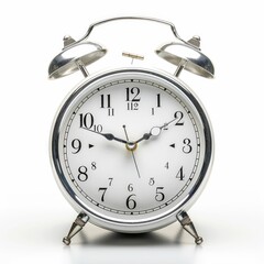 Iconic alarm clock isolated on white