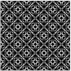 Naklejka premium Seamless pattern with repeating abstract shapes.Black and white texture.Design element for prints, decoration, cover, textile,wallpaper, background, wrapping paper, clothing, fabric, package, cards.