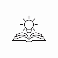 Open book idea icon vector sign