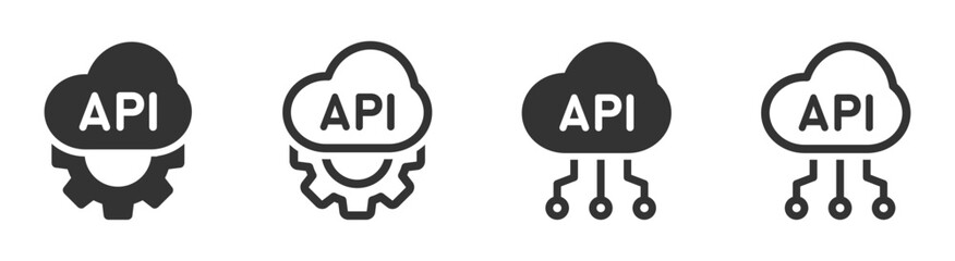 Cloud API icon. Application Programming Interface vector illustration concepts