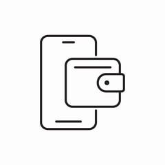 phone wallet icon vector sign