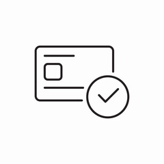 Obraz premium credit card payment approve icon vector sign