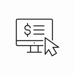 monitor payment document invoice icon vector sign