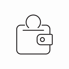 wallet money icon vector sign