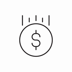 money income icon vector sign