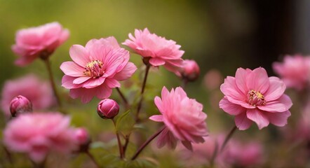 Obraz premium pink flowers in the garden